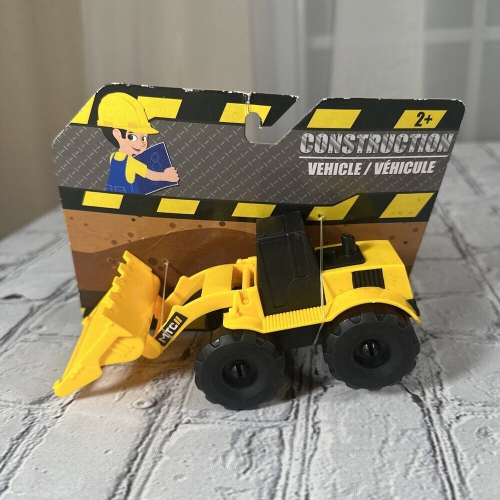 Construction Vehicle Front Loader Bulldozer Truck Utility Yellow Plastic New